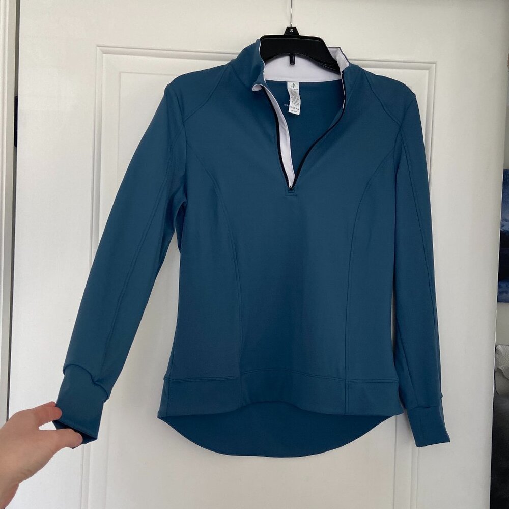 Birdie & Ace slate blue half-zip pullover